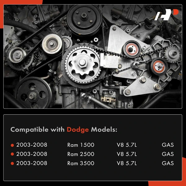 4 Pcs Serpentine Belt Drive Component Kit for Dodge Ram 1500 2500 3500 2003-2008