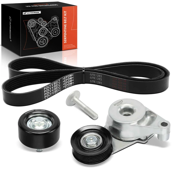 3 Pcs Serpentine Belt Drive Component Kit for Hyundai Elantra 14-16 Tucson 1.8L