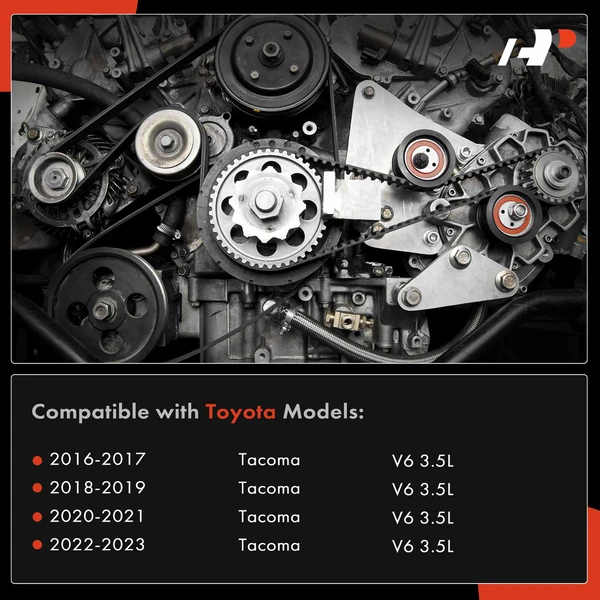 5 Pcs Serpentine Belt Drive Component Kit for Toyota Tacoma 16-23 V6 3.5L Gas