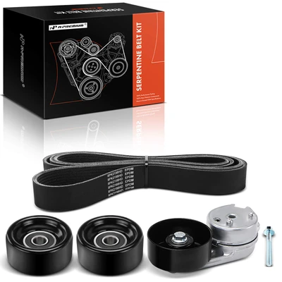 4 Pcs Serpentine Belt Drive Component Kit