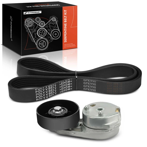 2 Pcs Serpentine Belt Drive Component Kit for 2008-2010 Ford F-450 Super Duty