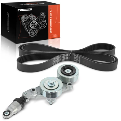 2 Pcs Serpentine Belt Drive Component Kit