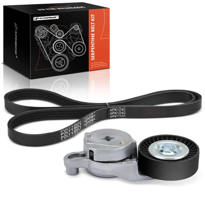 2 Pcs Serpentine Belt Drive Component Kit