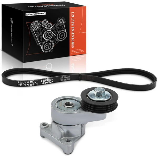 2 Pcs Serpentine Belt Drive Component Kit for 2003-2005 Mazda 6