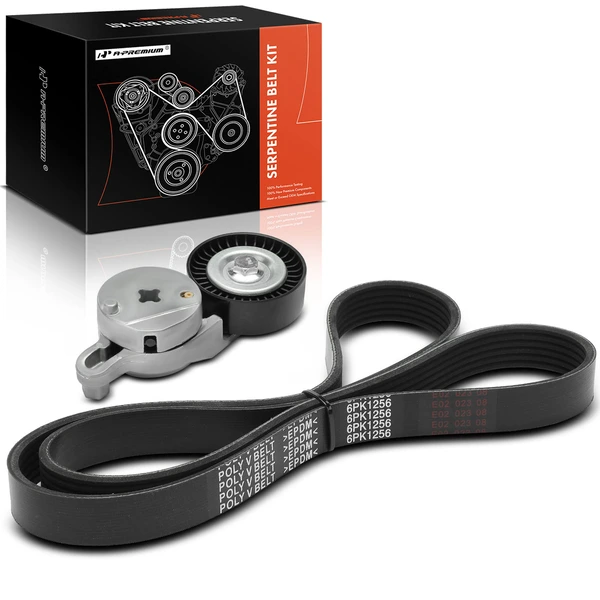 2 Pcs Serpentine Belt Drive Component Kit for Toyota Camry RAV4 Scion tC L4 2.5L