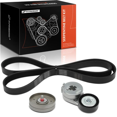 3 Pcs Serpentine Belt Drive Component Kit