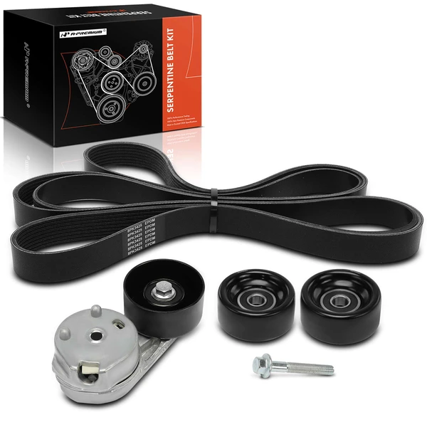 4 Pcs Serpentine Belt Drive Component Kit for Ford F-250 F-350 Super Duty