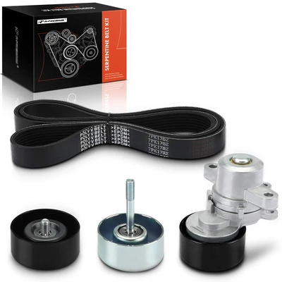 4 Pcs Serpentine Belt Drive Component Kit