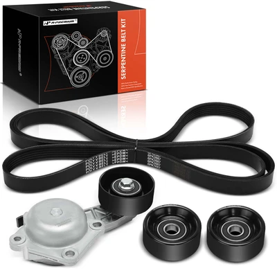 4 Pcs Serpentine Belt Drive Component Kit