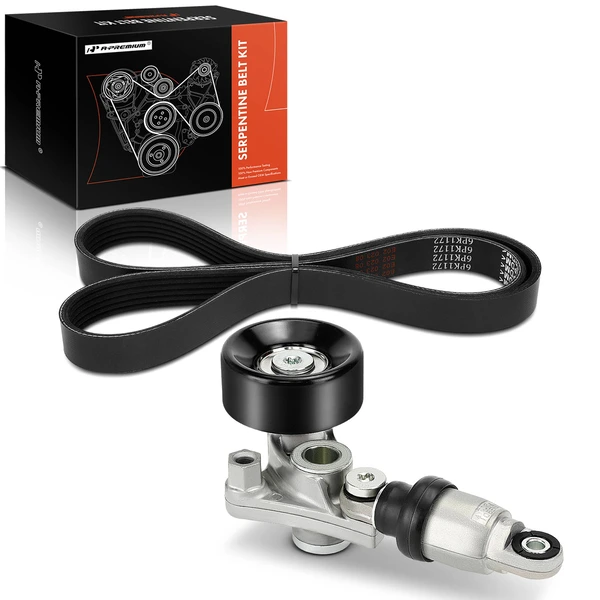 2 Pcs Serpentine Belt Drive Component Kit for 2013-2017 Honda Accord