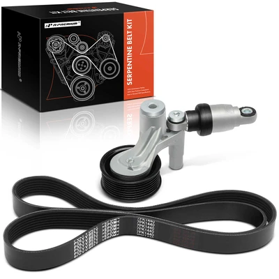 2 Pcs Serpentine Belt Drive Component Kit