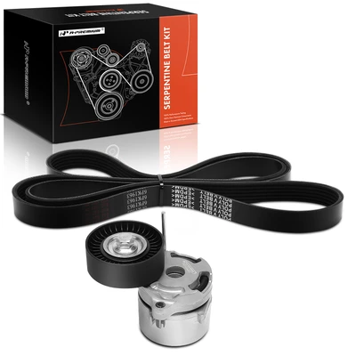 2 Pcs Serpentine Belt Drive Component Kit