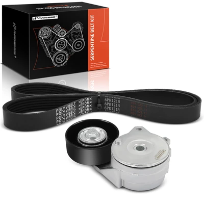 2 Pcs Serpentine Belt Drive Component Kit