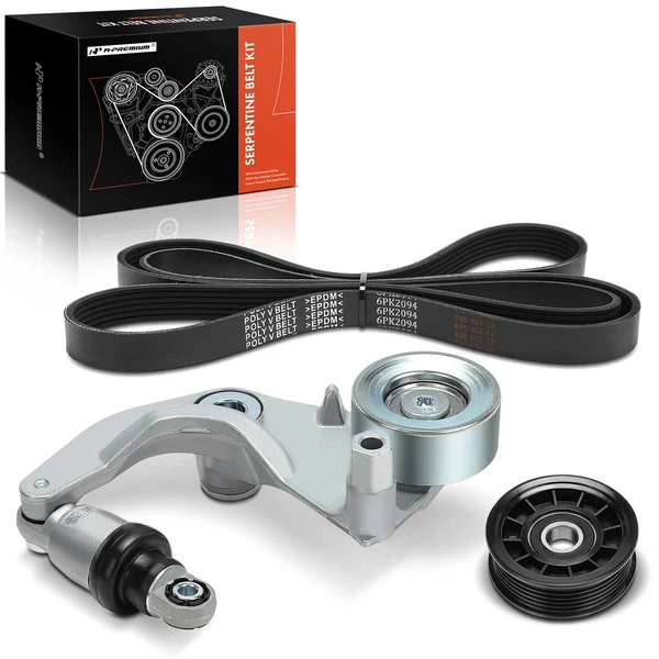 3 Pcs Serpentine Belt Drive Component Kit for Honda Civic 12-15 Acura ILX 13-15