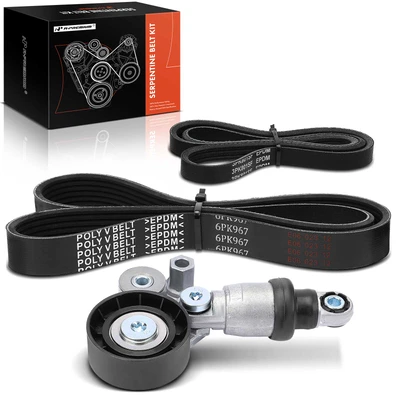 3 Pcs Serpentine Belt Drive Component Kit