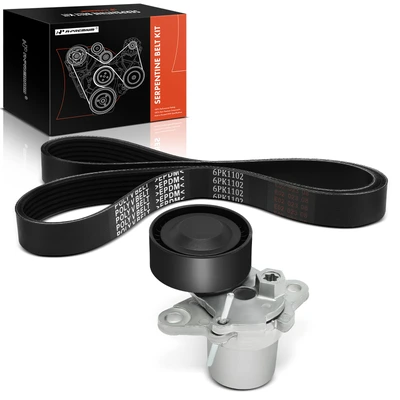 2 Pcs Serpentine Belt Drive Component Kit