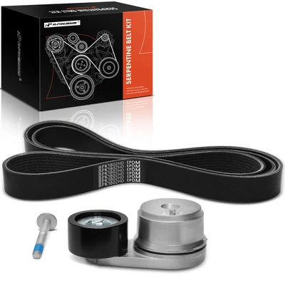 2 Pcs Serpentine Belt Drive Component Kit