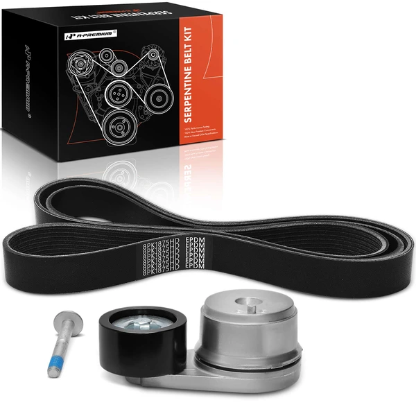 2 Pcs Serpentine Belt Drive Component Kit for International Harvester 9200 SBA 9300