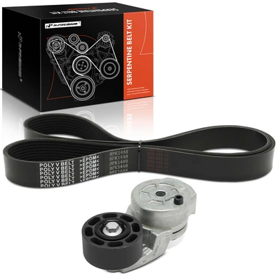 2 Pcs Serpentine Belt Drive Component Kit