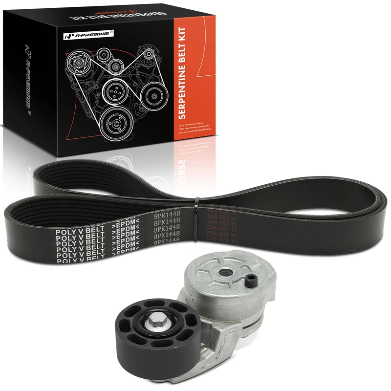 2 Pcs Serpentine Belt Drive Component Kit for Freightliner Sterling Truck Peterbilt