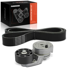 2 Pcs Serpentine Belt Drive Component Kit for 2000-2003 Freightliner Columbia