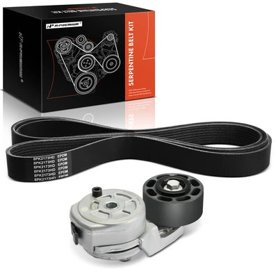 2 Pcs Serpentine Belt Drive Component Kit