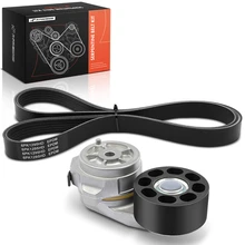 2 Pcs Serpentine Belt Drive Component Kit for Ford F-650 International Harvester