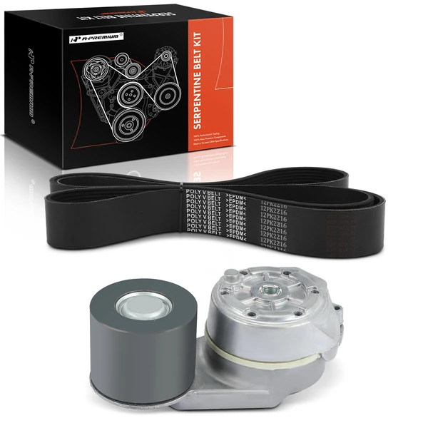 2 Pcs Serpentine Belt Drive Component Kit for 2004-2010 Peterbilt 387