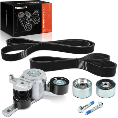 5 Pcs Serpentine Belt Drive Component Kit