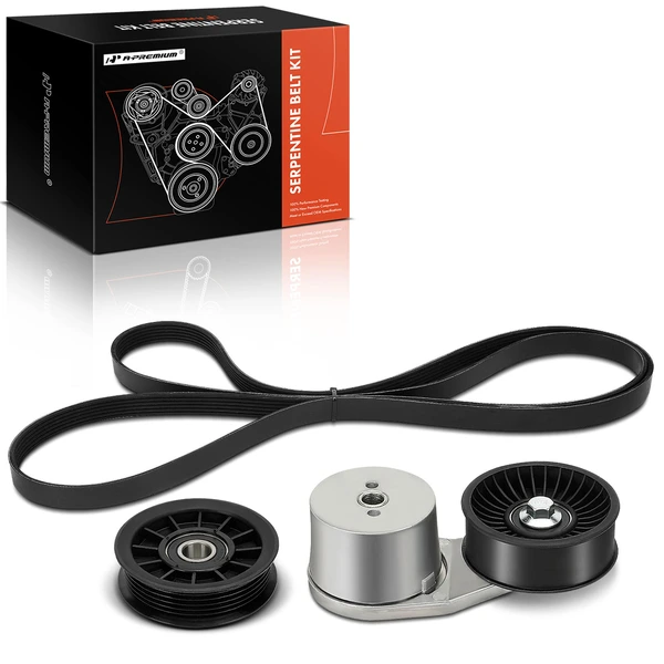 3 Pcs Serpentine Belt Drive Component Kit for 1988-1989 Chevrolet G30