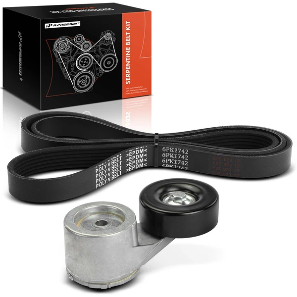 2 Pcs Serpentine Belt Kit for Ford F-250 F-350 F-53 Motorhome Chassis F-Super