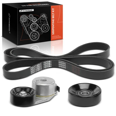 3 Pcs Serpentine Belt Drive Component Kit