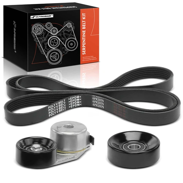 3 Pcs Serpentine Belt Drive Component Kit for 1998-2001 Ford Ranger