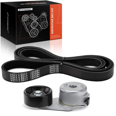 2 Pcs Serpentine Belt Drive Component Kit