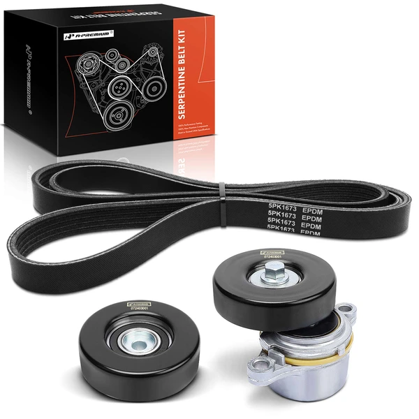 3 Pcs Serpentine Belt Drive Component Kit for Suzuki Aerio 02-07 SX4 07-09