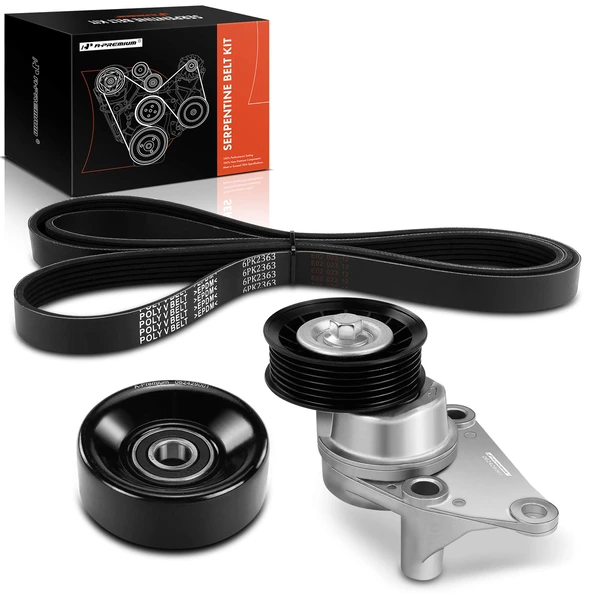 3 Pcs Serpentine Belt Drive Component Kit for 2002 Chevrolet Avalanche 1500 5.3L V8