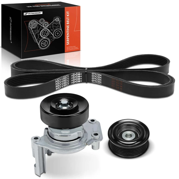 3 Pcs Serpentine Belt Drive Component Kit for Toyota Tundra 2000-2002 V8 4.7L GAS