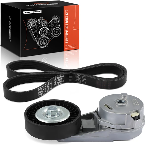 2 Pcs Serpentine Belt Drive Component Kit for Chevy Cobalt Buick Verano GMC