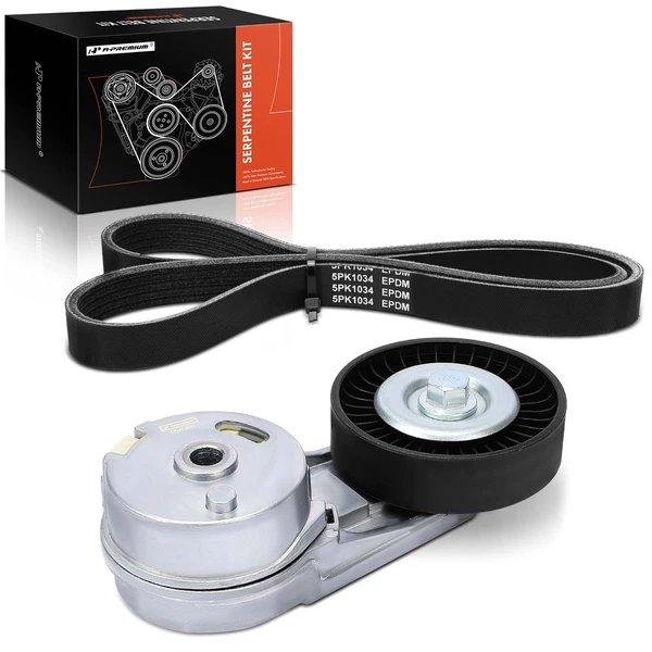 2 Pcs Serpentine Belt Drive Component Kit for 2008-2011 Chevrolet HHR