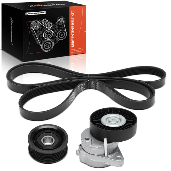 3 Pcs Serpentine Belt Drive Component Kit for 2004-2008 Chrysler Crossfire