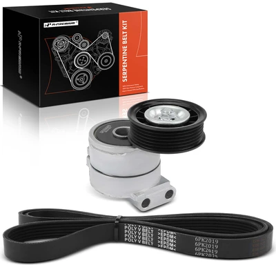 2 Pcs Serpentine Belt Drive Component Kit