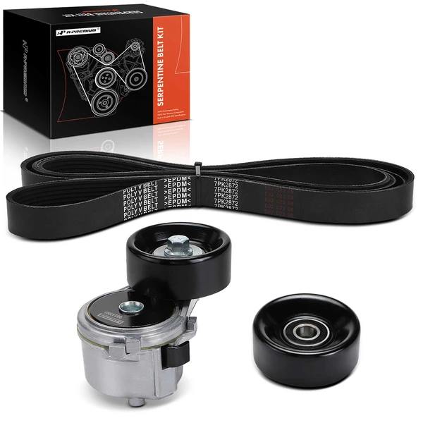 3 Pcs Serpentine Belt Drive Component Kit for 1997-2002 Dodge Ram 3500