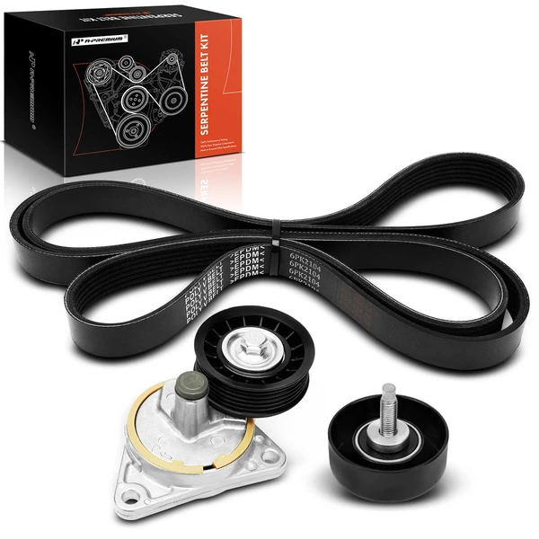 3 Pcs Serpentine Belt Drive Component Kit for 2002-2004 Mazda Tribute