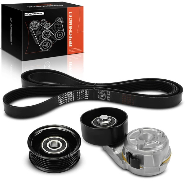 3 Pcs Serpentine Belt Drive Component Kit for 2000-2002 Mercury Grand Marquis