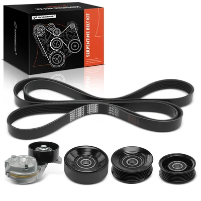 5 Pcs Serpentine Belt Drive Component Kit