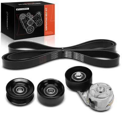 4 Pcs Serpentine Belt Drive Component Kit