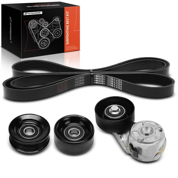 4 Pcs Serpentine Belt Drive Component Kit for Ford Mustang 2000-2002 V8 4.6L