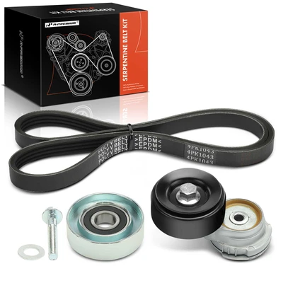 3 Pcs Serpentine Belt Drive Component Kit