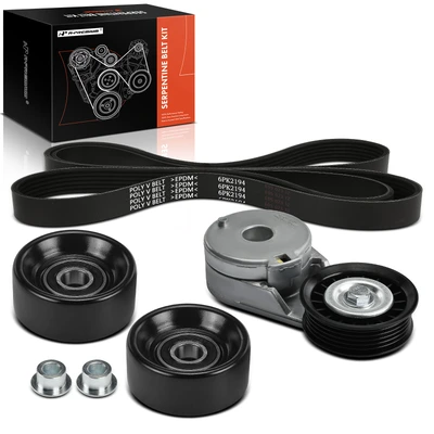 4 Pcs Serpentine Belt Drive Component Kit