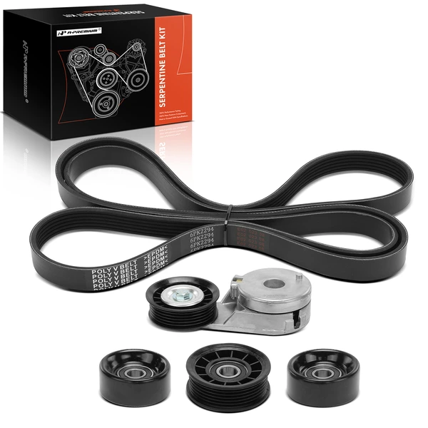 5 Pcs Serpentine Belt Drive Component Kit for 2006-2009 Pontiac Torrent